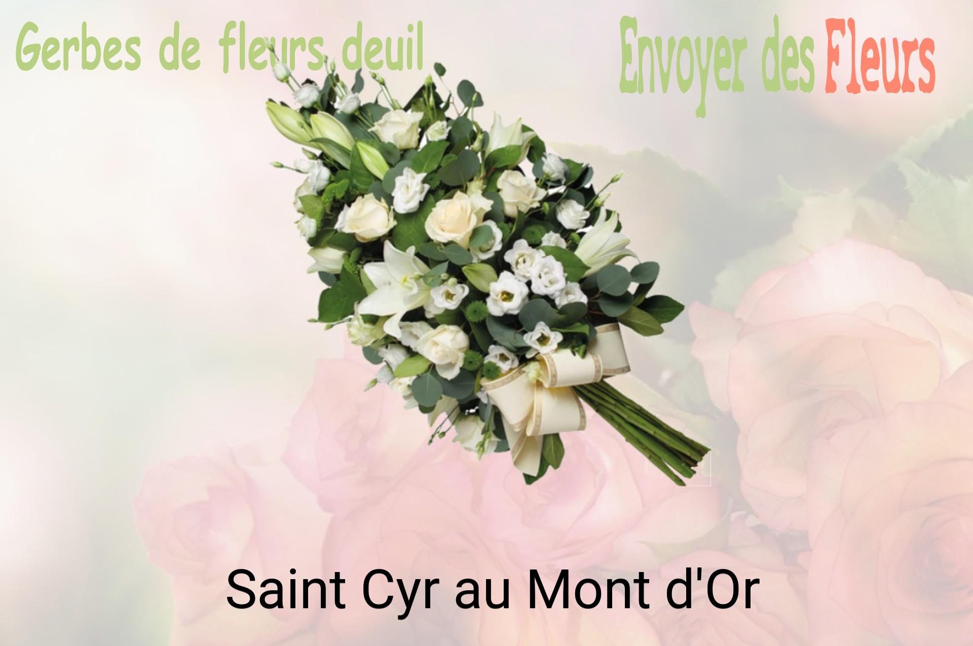 Gerbe de fleurs de deuil livrée à Saint-Cyr-au-Mont-d'Or